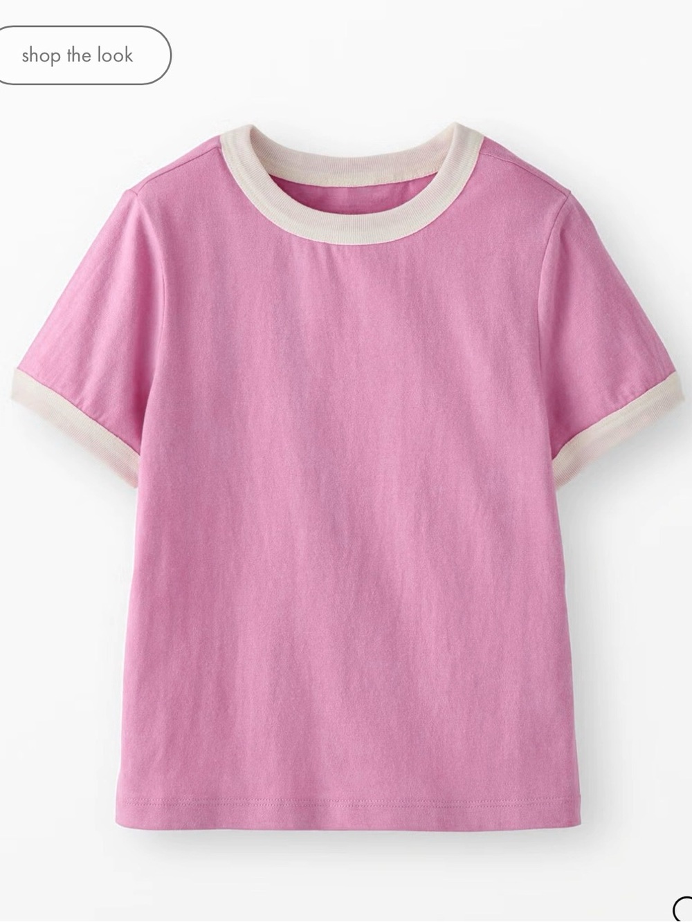 Hanna Andersson Classic Fit Ringer T-Shirt in bubblegum pink